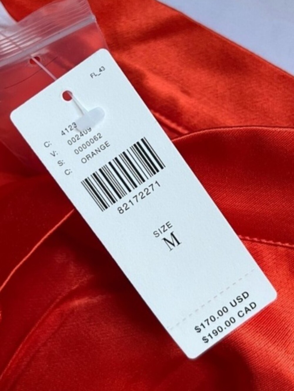 Anthropologie Vibrant Orange Satin Wide-Leg Pants - Picture 6 of 10